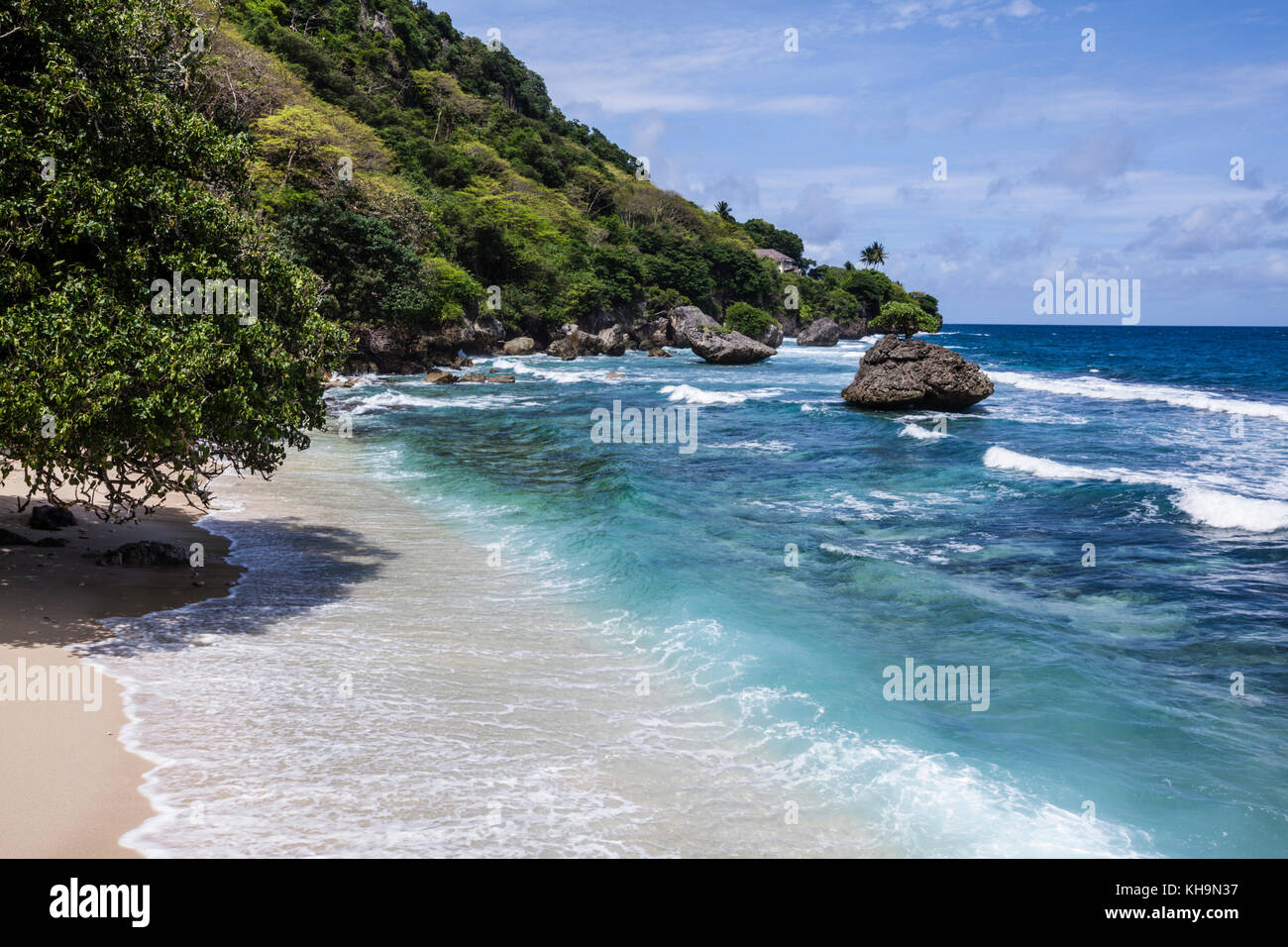 Spiaggia di Flying Fish Cove, Isola di Natale, Australia Foto Stock