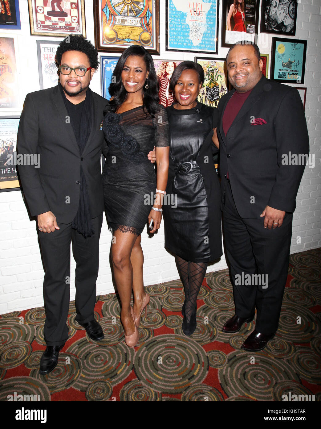 Washington, DC - 18 GENNAIO: Jawn Murray, Omarosa, Jacquie Hood Martin e Roland S. Martin presso il St. Jude Children's Research Hospital Inaugural Benefit Reception presso il Palcoscenico di Hamilton il 18 gennaio 2013 a Washington, Stati Uniti. © mpi34/MediaPunch Inc. Foto Stock