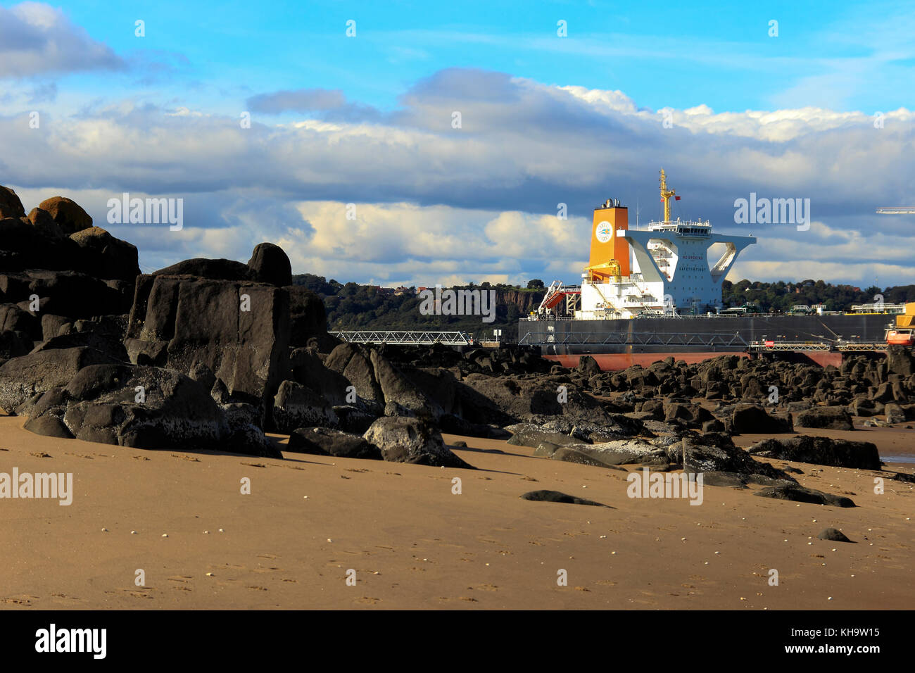 Petroliera, Hound Point, South Queensferry, Edimburgo, Scozia, Regno Unito Foto Stock