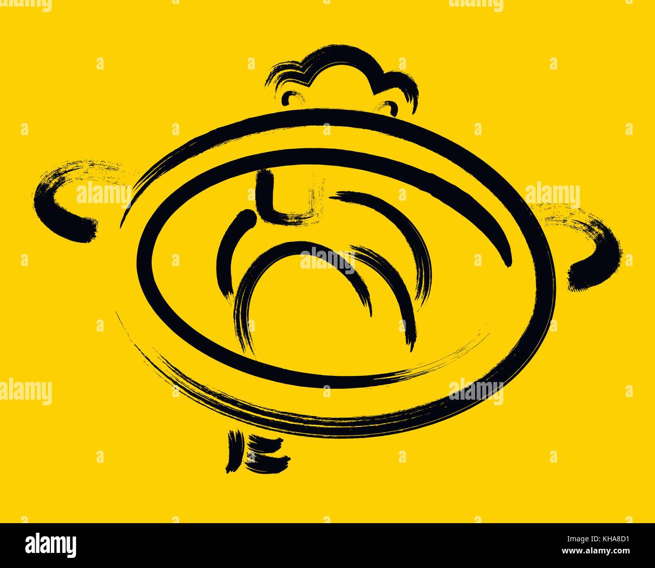 Emoticon con bocca aperta. eps10 illustrazione vettoriale Illustrazione Vettoriale