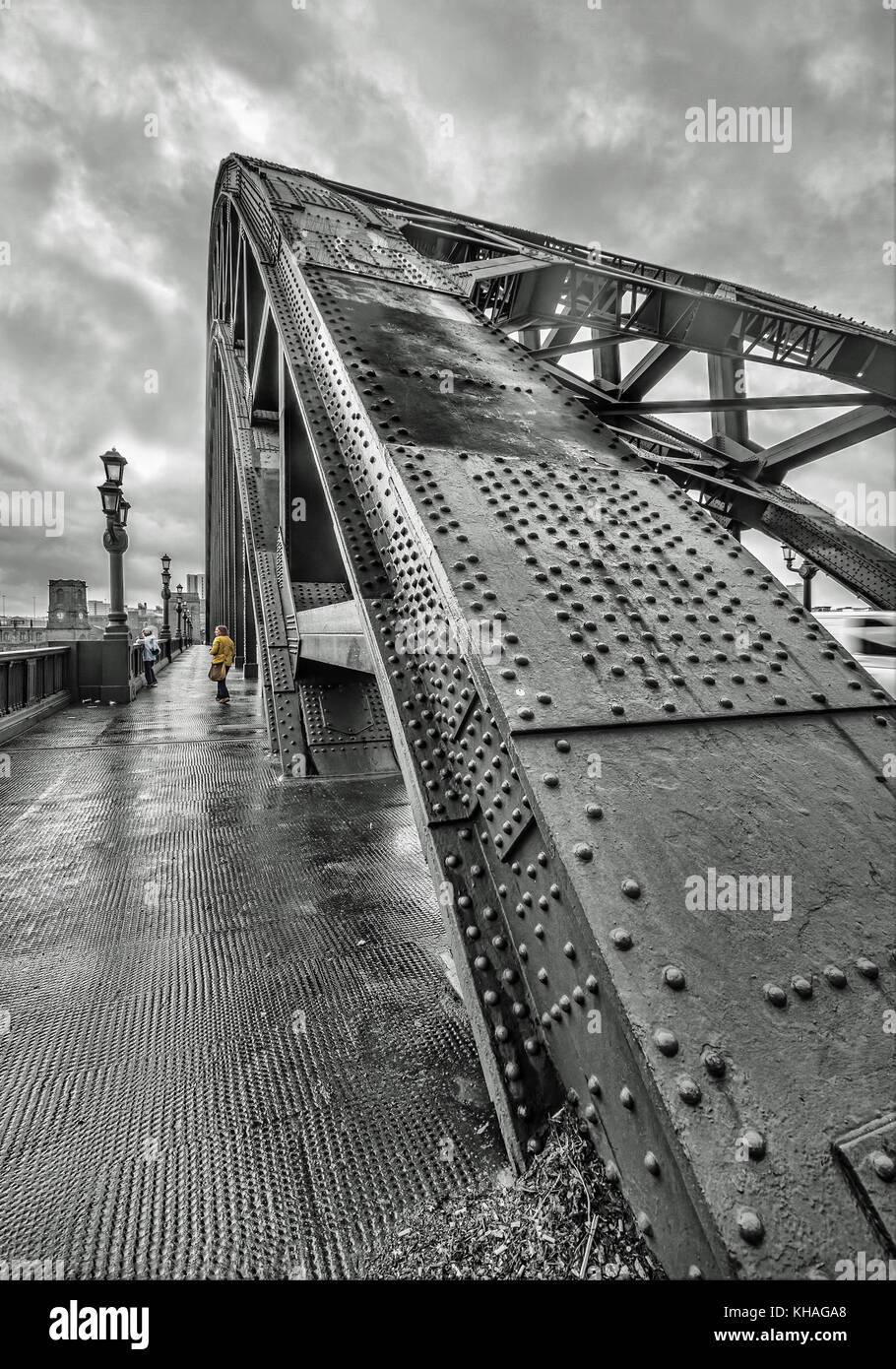 Giornata grigia sul Tyne Bridge, Newcastle-upon-Tyne Inghilterra Foto Stock