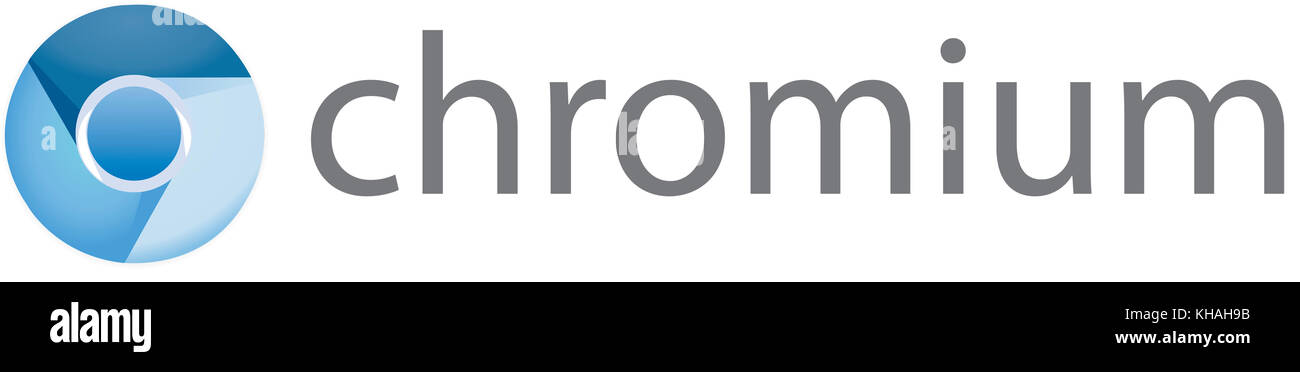 Logo cromo, browser Web open source di Google Foto Stock