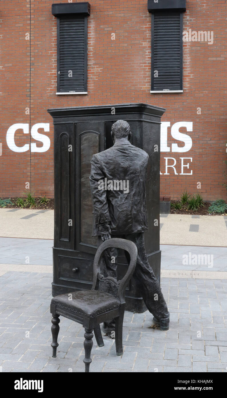 C S Lewis Square Belfast Irlanda del Nord. ** Solo uso editoriale** Foto Stock