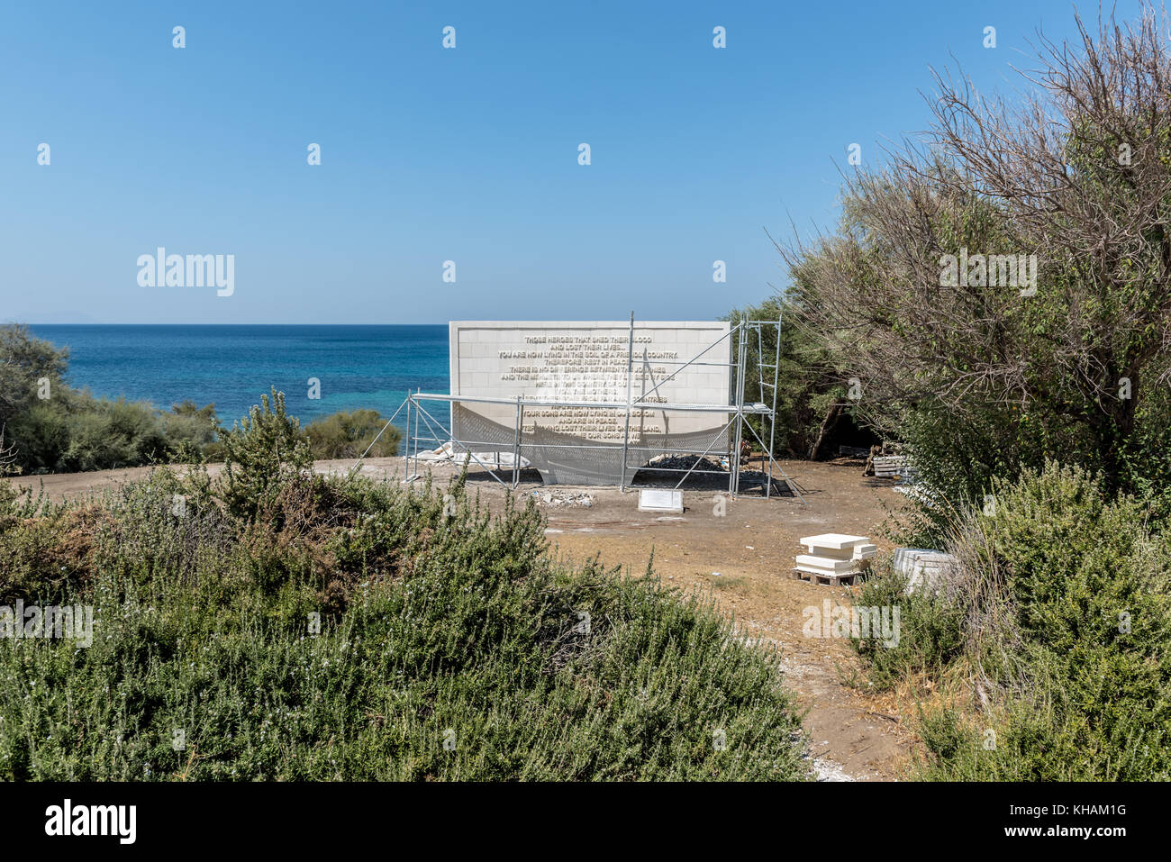 Anzac cove, sito della I guerra mondiale lo sbarco di anzacs sulla penisola di Gallipoli in Canakkale turchia Foto Stock