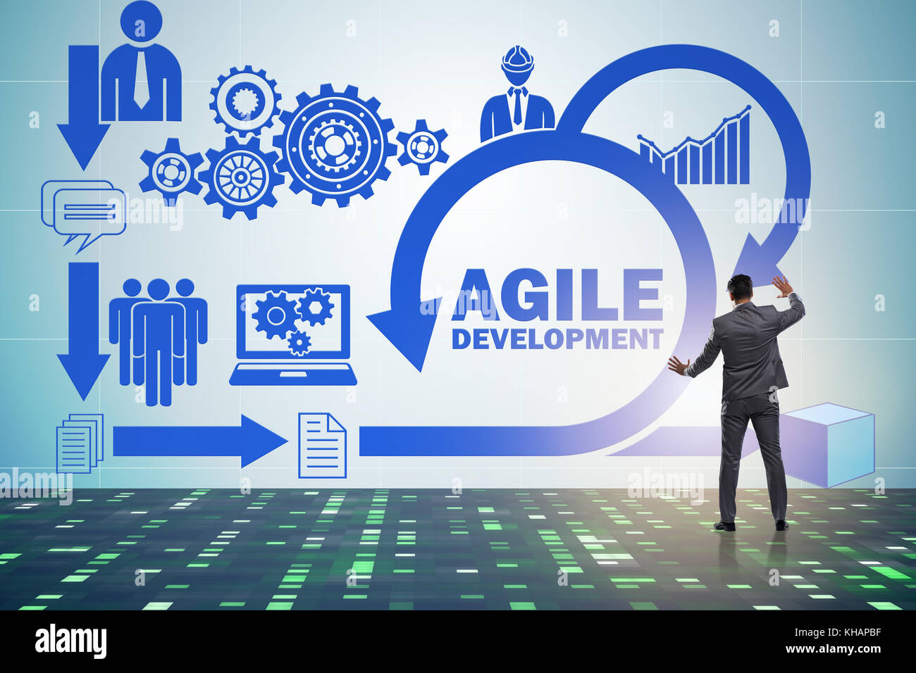 Concetto di sviluppo software agile Foto Stock