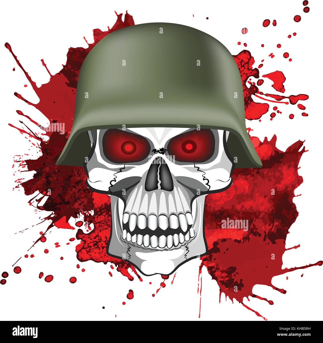 Immagine astratta di un teschio umano in un esercito casco Immagine e  Vettoriale - Alamy