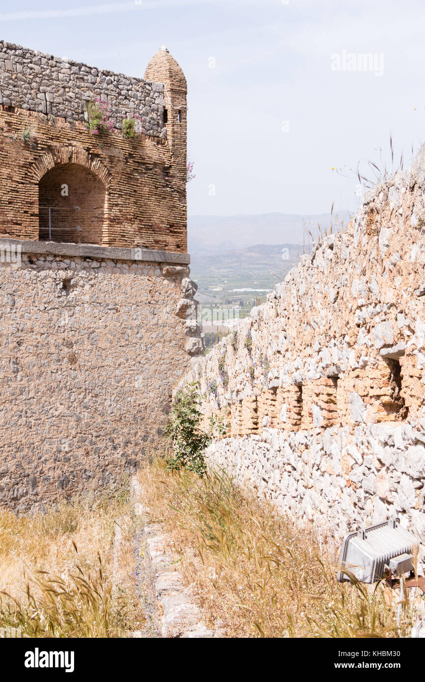 Palamidi fortezza medievale, Nafplio, Grecia Foto Stock