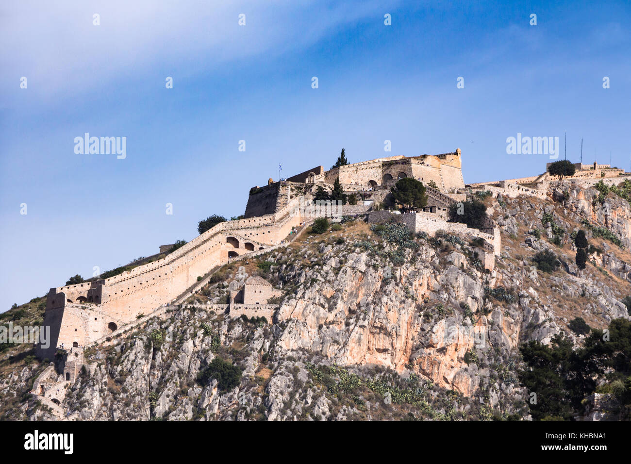 Palamidi fortezza medievale, Nafplio, Grecia Foto Stock