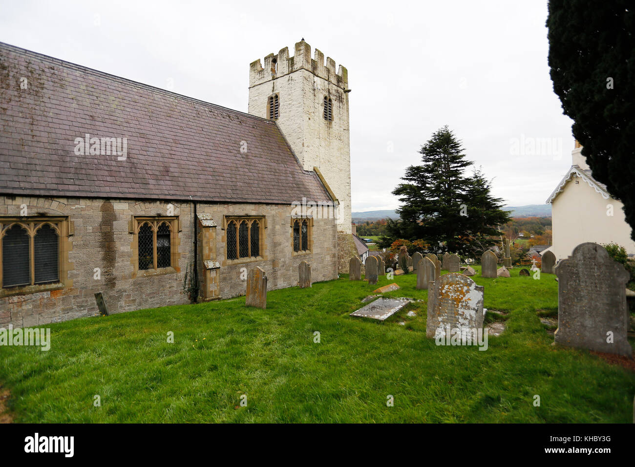 Mostra immagine: bodfari village, denbighshire wales, Regno Unito Foto Stock