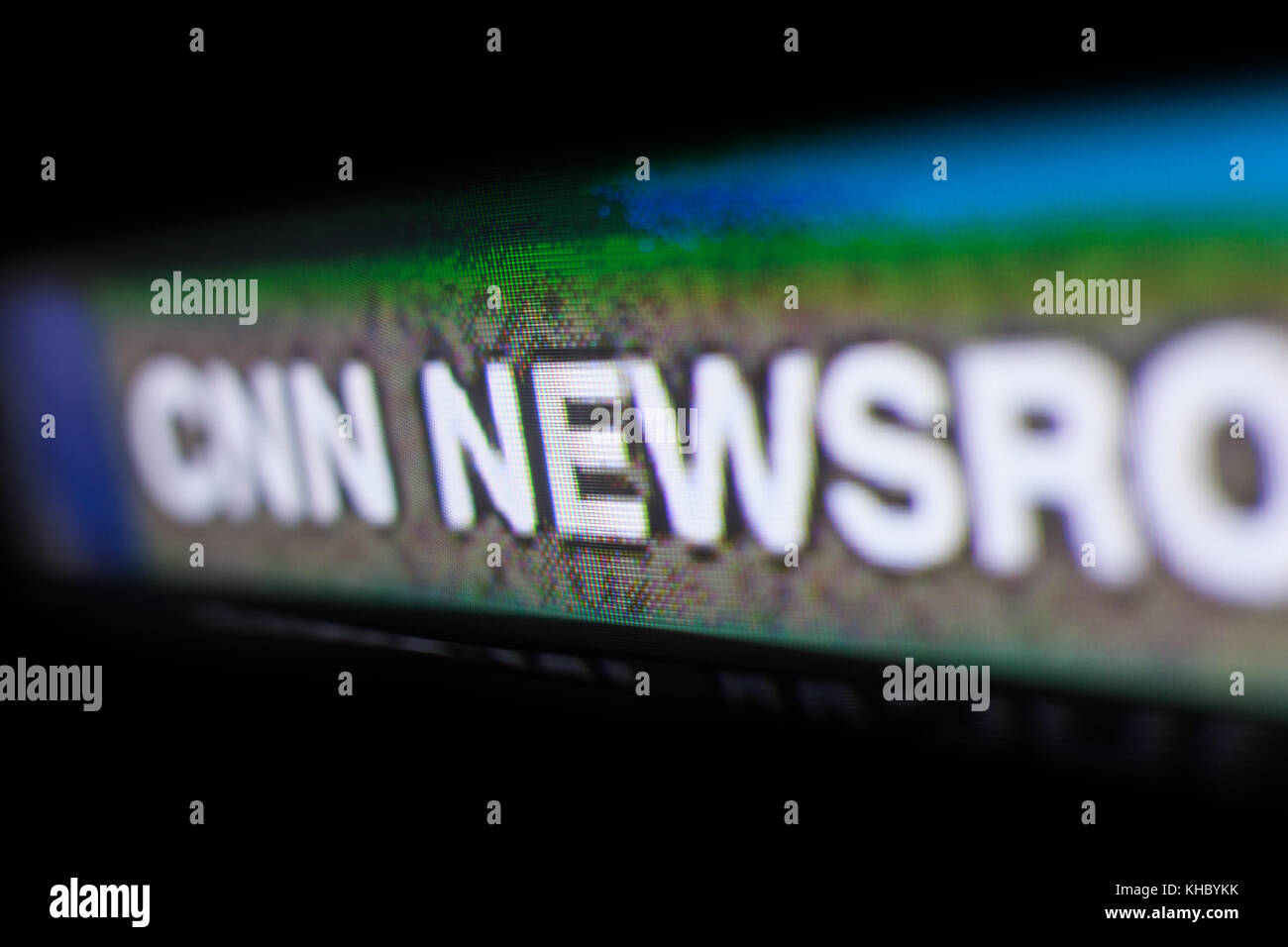 Chisinau, Moldova - 17 giugno 2017. Foto del logo CNN sullo schermo di un monitor tv. La rete di notizie del cavo (CNN) è un cavo americano di base e un televis satellite Foto Stock