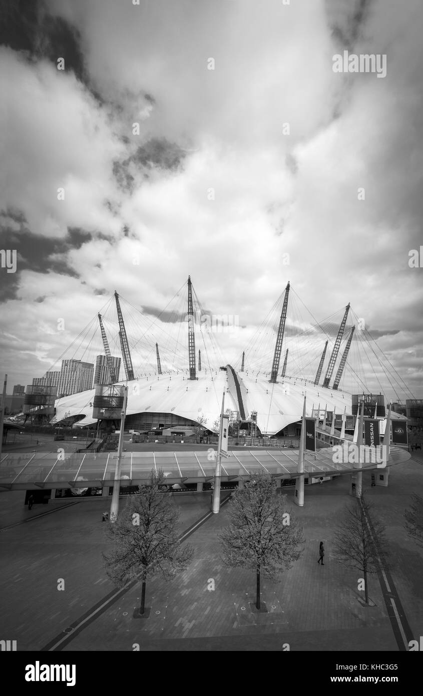 L'Arena O2 sulla penisola di Greenwich a Londra, Regno Unito. Foto Stock
