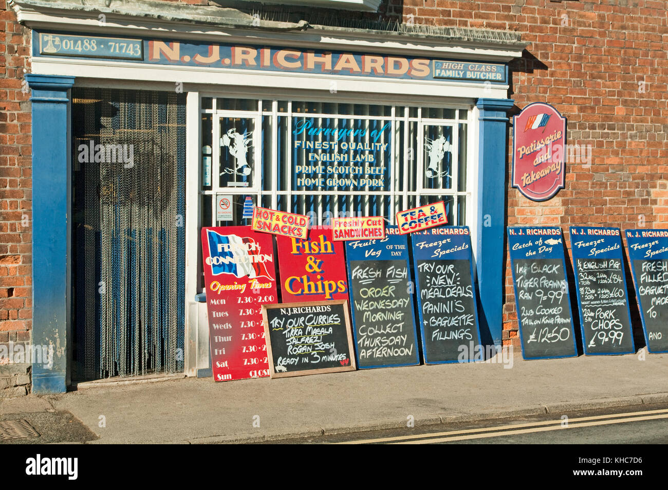 Lambourn, macellai, Pesce e Patatine Take Away, Berkshire, Foto Stock