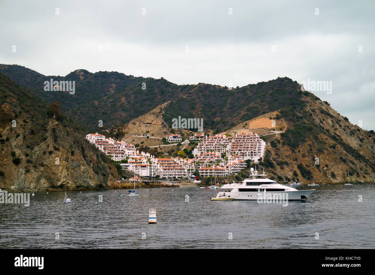 Avalon porta sull isola Catalina Foto Stock