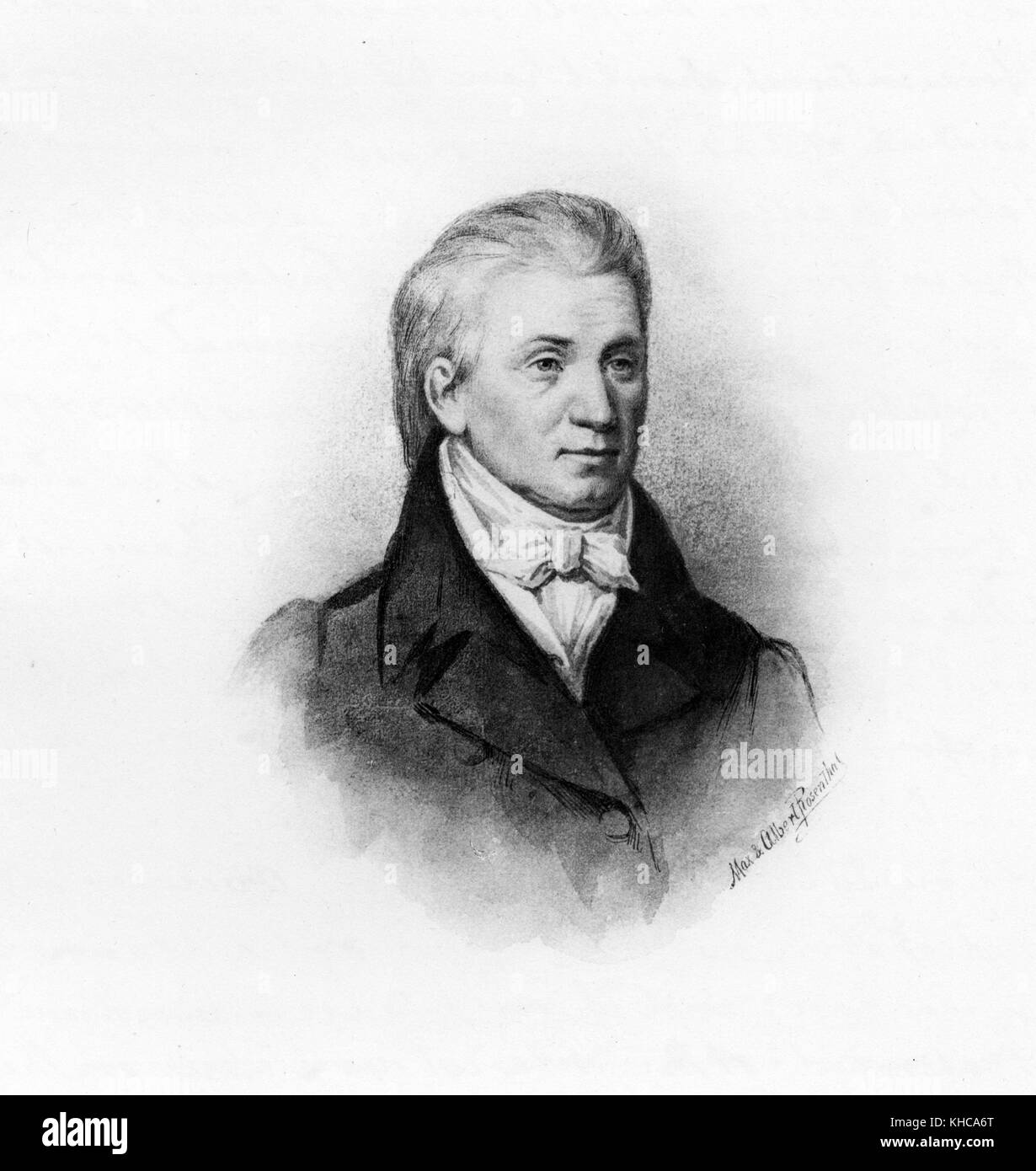 Incisione da un ritratto di James Monroe, ritratto originale dell'artista americano John Vanderlyn, incisione di Max e Albert Rosenthal, 1900. Dalla Biblioteca pubblica di New York. Foto Stock