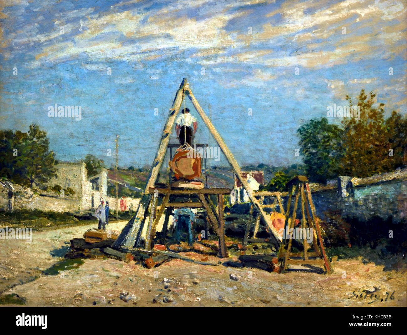 Les Scieurs de lunga 1876 Alfred Sisley 1839 - 1899 British / impressionista francese Francia Foto Stock