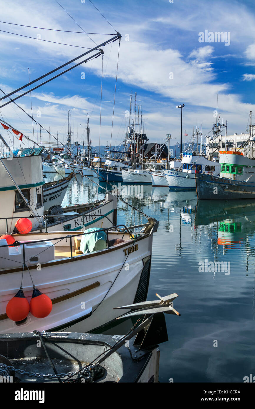 Fisherman's Grotto flotta peschereccia offre freschi Dungeness granchi, aragoste e varietà di Pacific crostacei e pesce San Francisco California USA Foto Stock