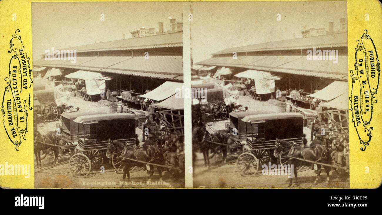 Lexington Market, Baltimora, Maryland, 1900. Dalla Biblioteca pubblica di New York. Foto Stock