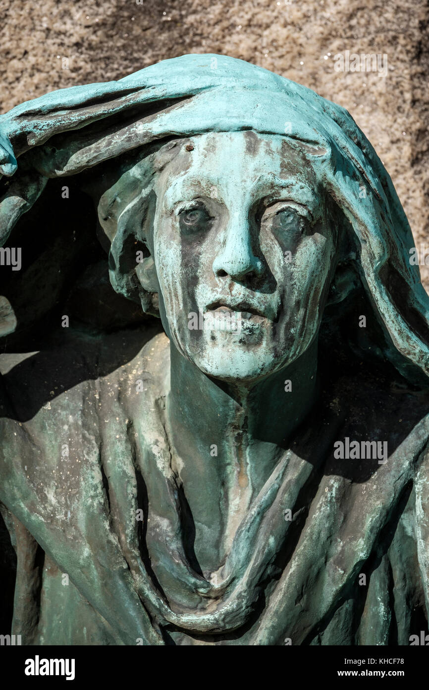 Rabboni-Ffoulke Memorial, grave marcatore di Charles Matthews Ffoulke al Rock Creek Cemetery, artista Gutzon Borglum, Washington, Stati Uniti d'America. Foto Stock