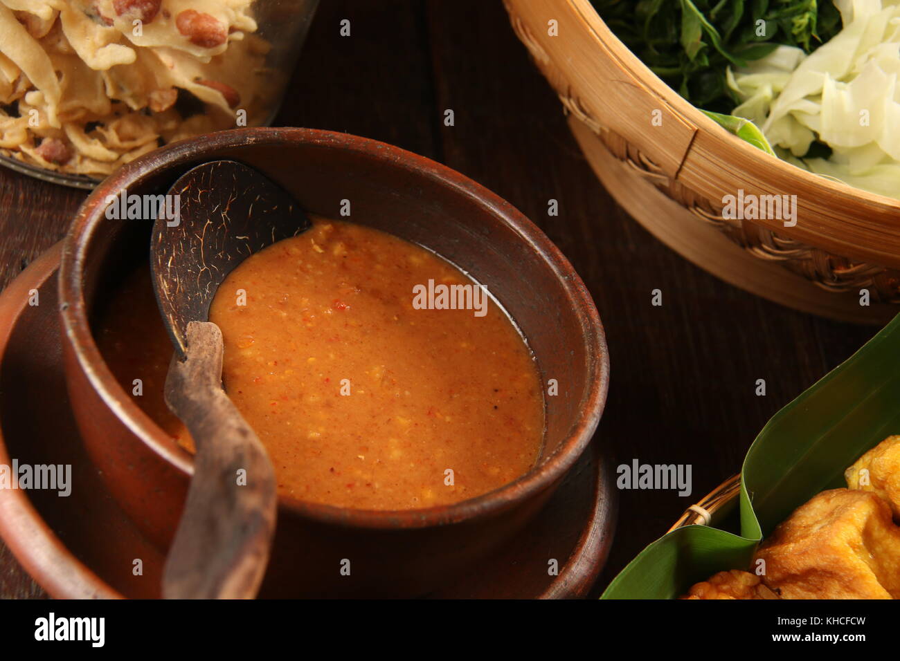 Pecel, il tradizionale giavanese insalata di verdure Foto Stock