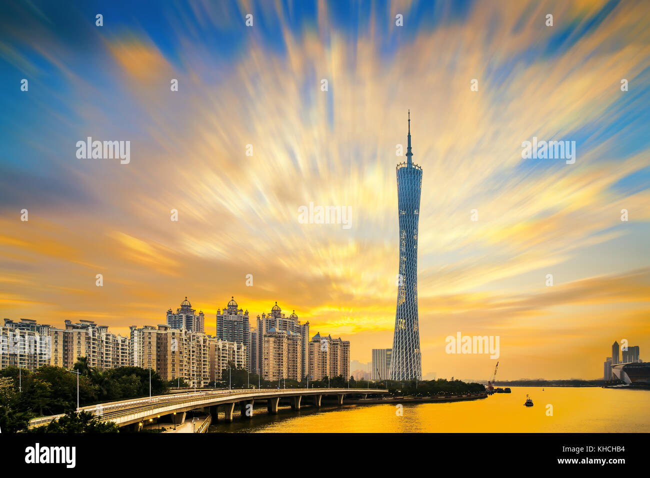 Paesaggio urbano del Guangdong, Guangzhou Foto Stock