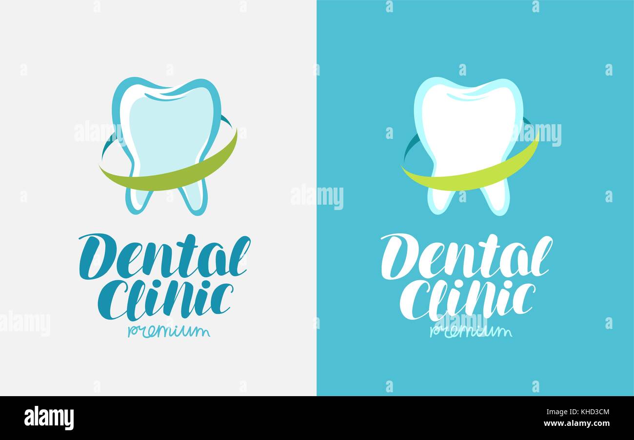 Logo della clinica dentale. Icona o simbolo del dente. Illustrazione vettoriale Illustrazione Vettoriale