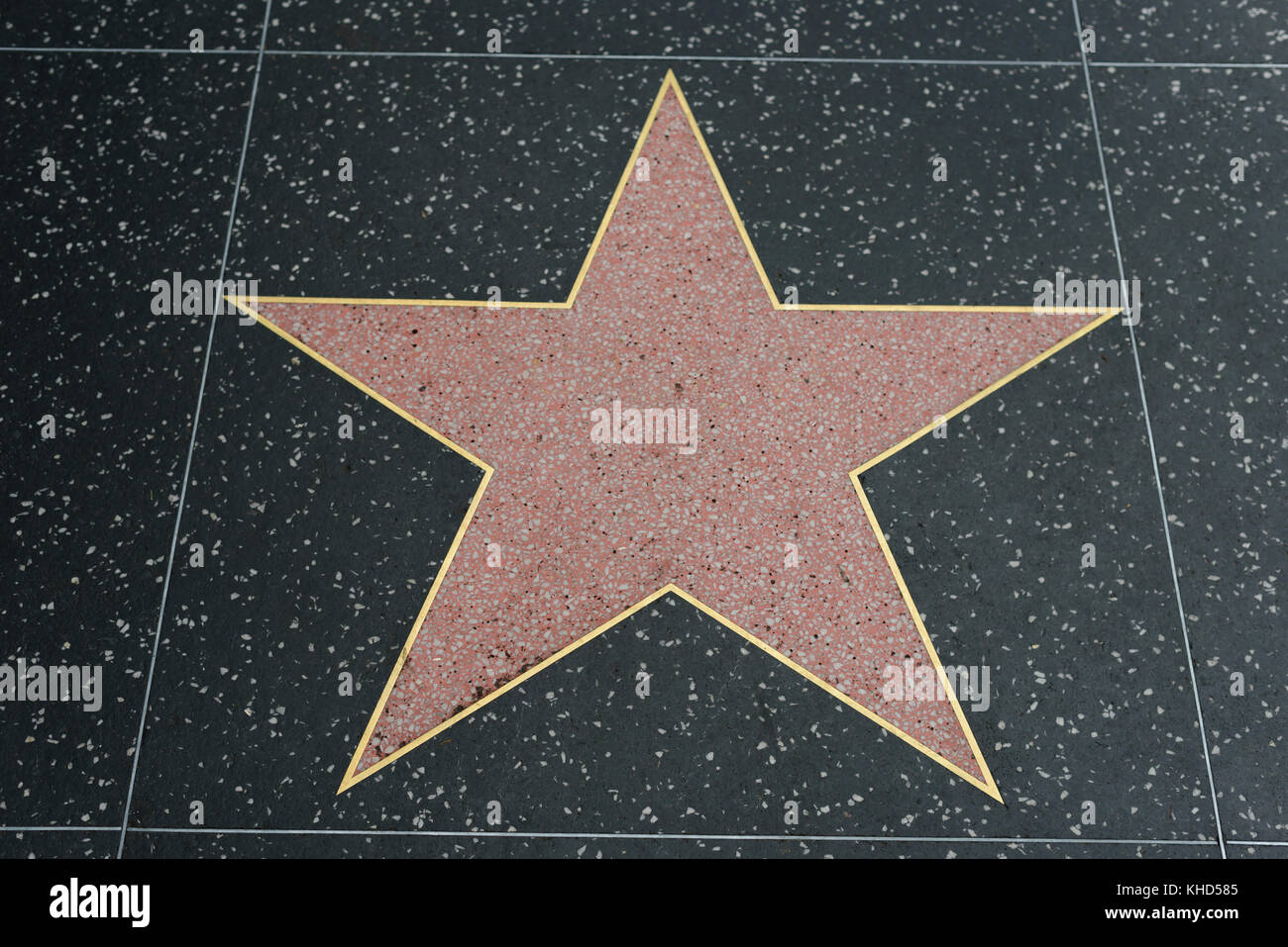 HOLLYWOOD, CA - DICEMBRE 06: Stella vuota sulla Hollywood Walk of Fame a Hollywood, California il 6 dicembre 2016. Foto Stock