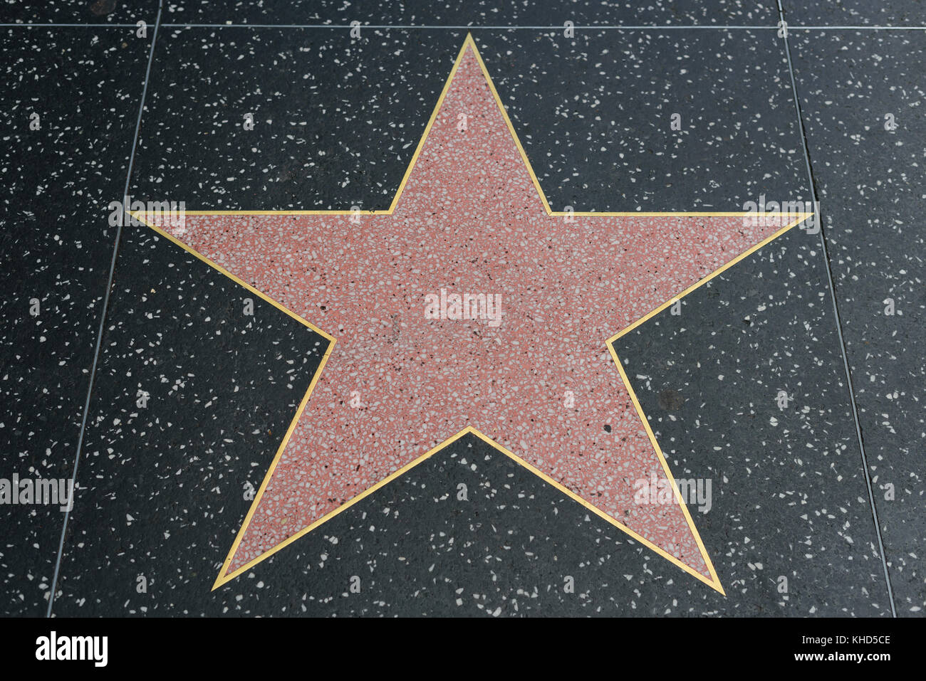 HOLLYWOOD, CA - DICEMBRE 06: Stella vuota sulla Hollywood Walk of Fame a Hollywood, California il 6 dicembre 2016. Foto Stock