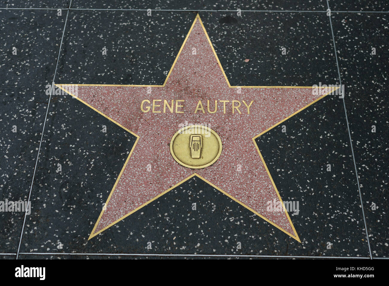 HOLLYWOOD, CA - DICEMBRE 06: La stella di gene Autry sulla Walk of Fame di Hollywood a Hollywood, California il 6 dicembre 2016. Foto Stock