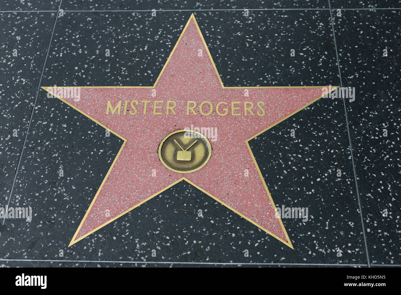 HOLLYWOOD, CA - DICEMBRE 06: Mister Rogers star on the Hollywood Walk of Fame a Hollywood, California il 6 dicembre 2016. Foto Stock