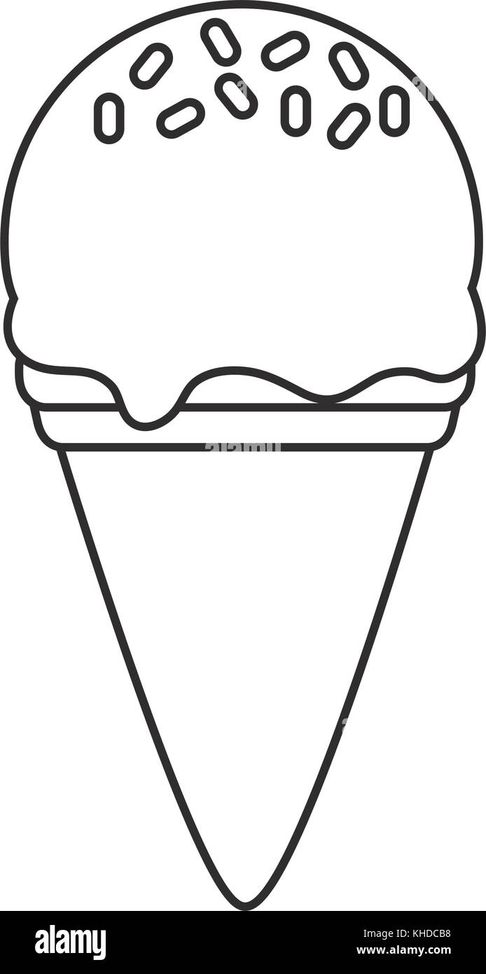 Cono gelato illustrazione vettoriale Illustrazione Vettoriale