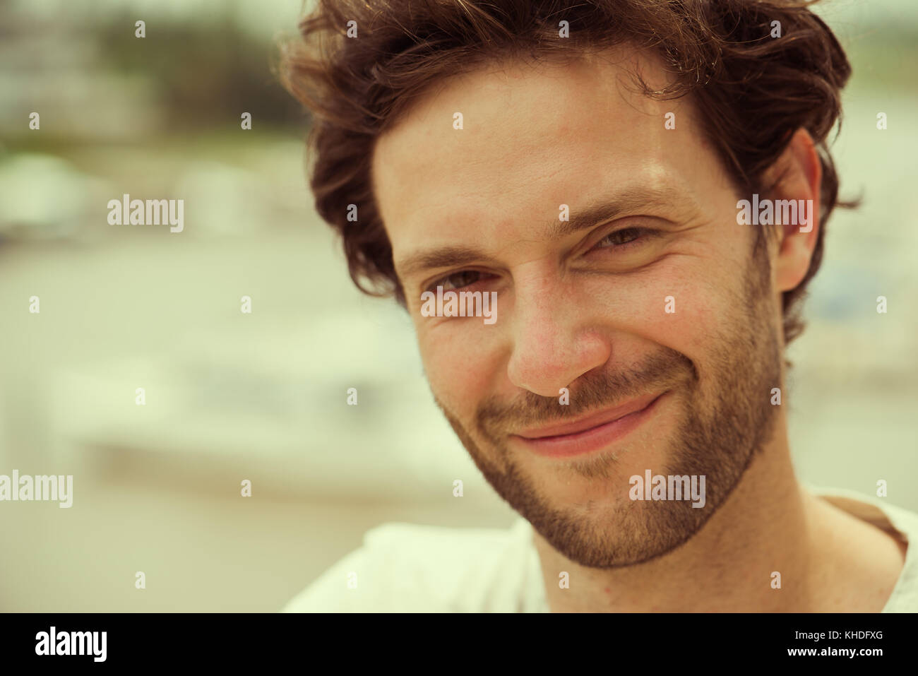 Metà uomo adulto, ritratto Foto Stock