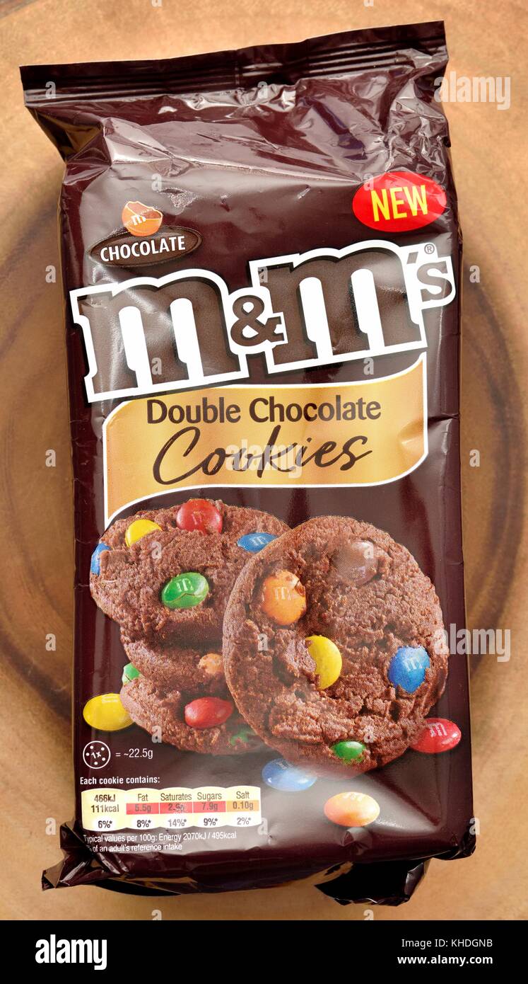 M&Ms doppia biscotti al cioccolato Foto Stock