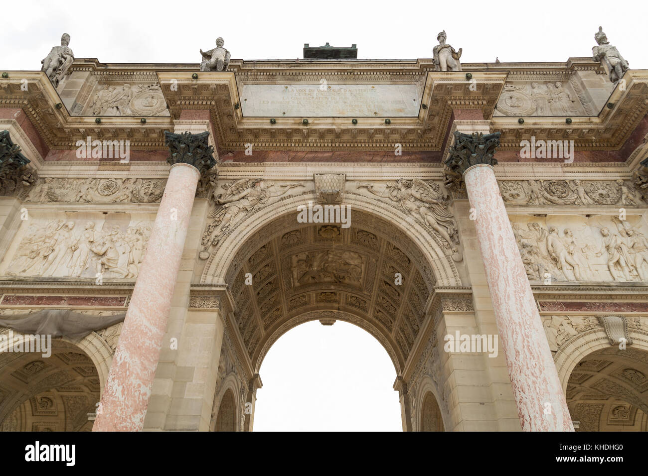 Dettaglio del Arc de Triomphe Paris Foto Stock