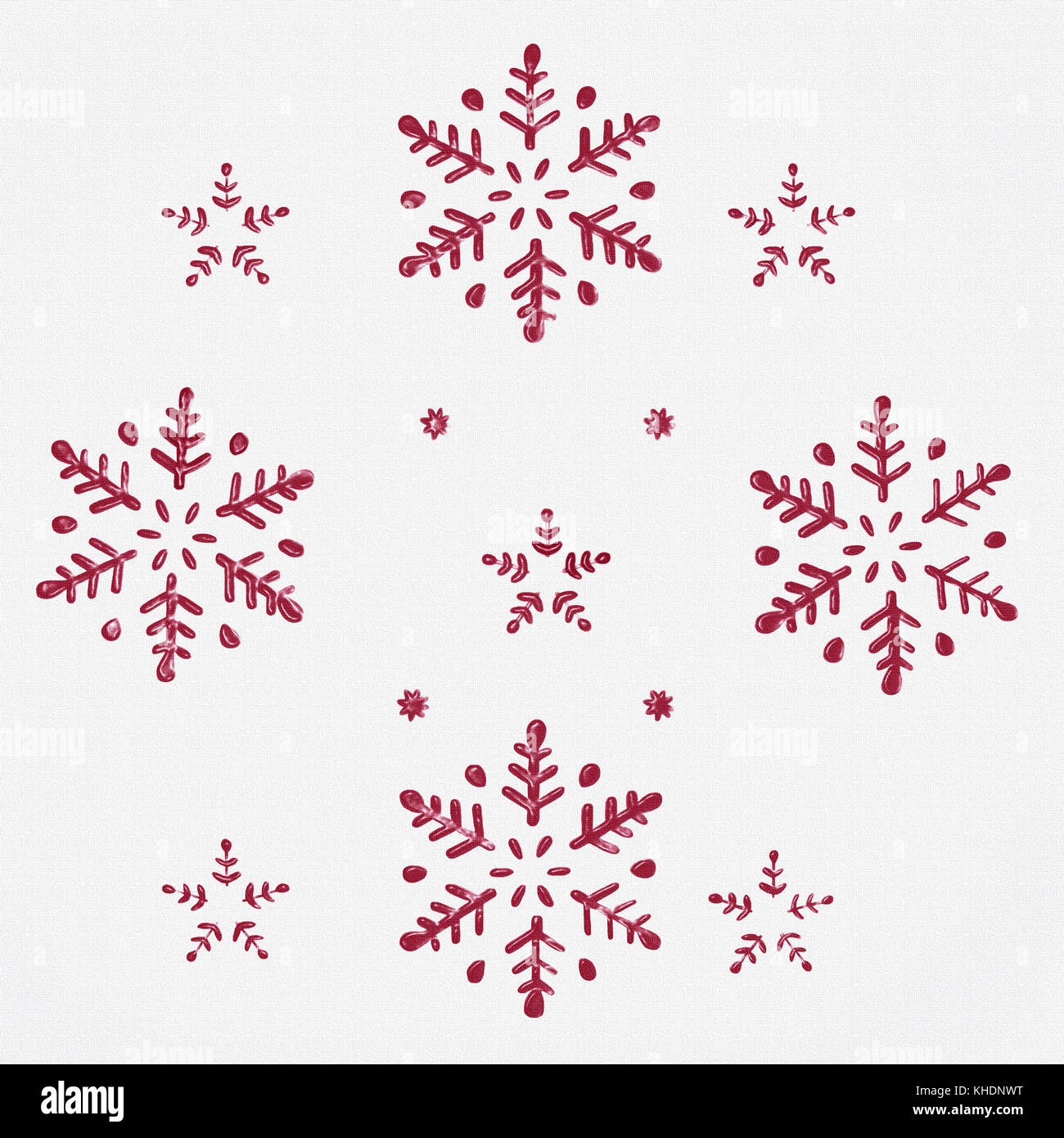 Immagini Eleganti Di Natale.Rosso Di Fiocchi Di Neve E Stelle In Un Elegante Sfondo Di Natale 3d Su Bianco Foto Stock Alamy