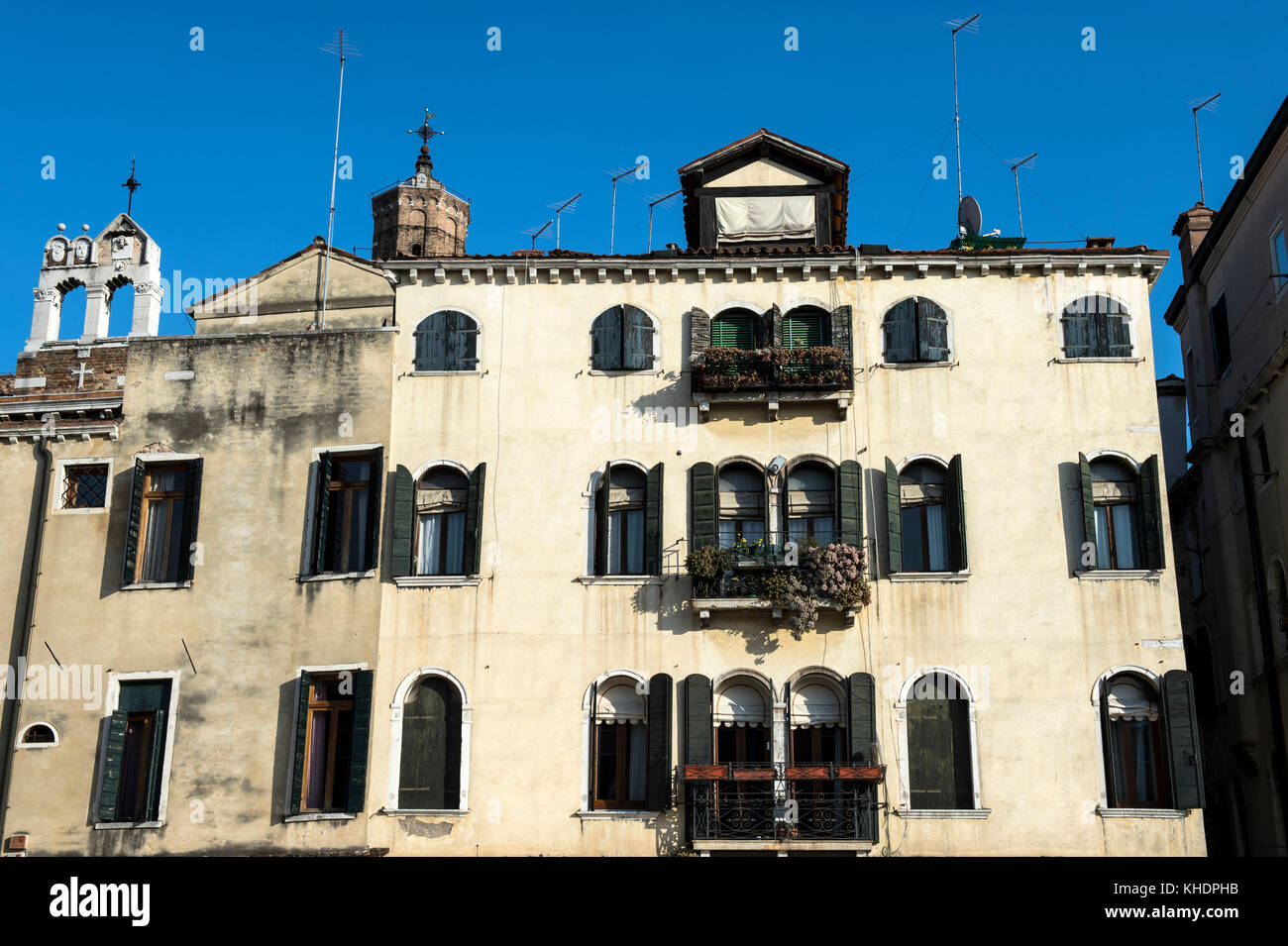 L'Italia, Veneto, Venezia, COSTRUZIONE DI DETTAGLIO NEL CENTRO STORICO Foto Stock