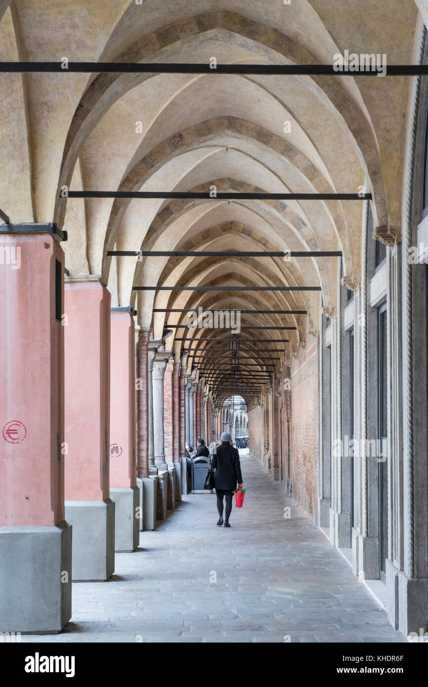 L'Italia, Veneto, Padova, Arcade in centro storico Foto Stock