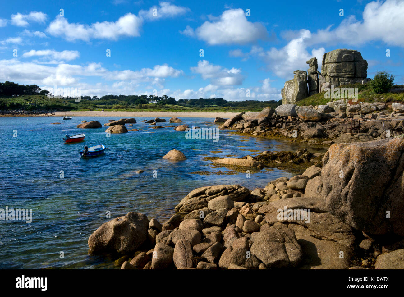 Old Town Bay,st Mary's,Isole Scilly ,l'inghilterra Foto Stock
