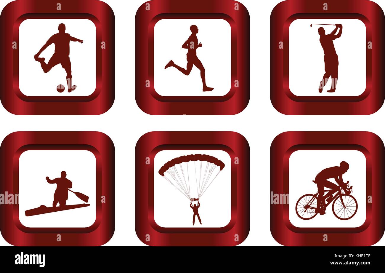 Set di icone dello sport - vettore Illustrazione Vettoriale