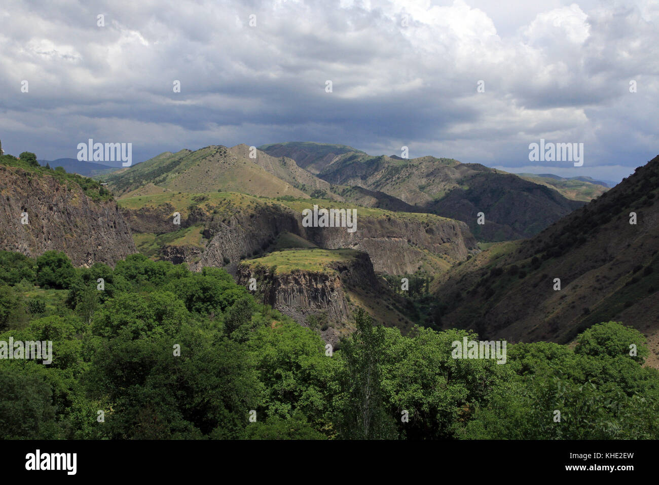 Gola di Garni, sotto il villaggio di Garni, Armenia Foto Stock