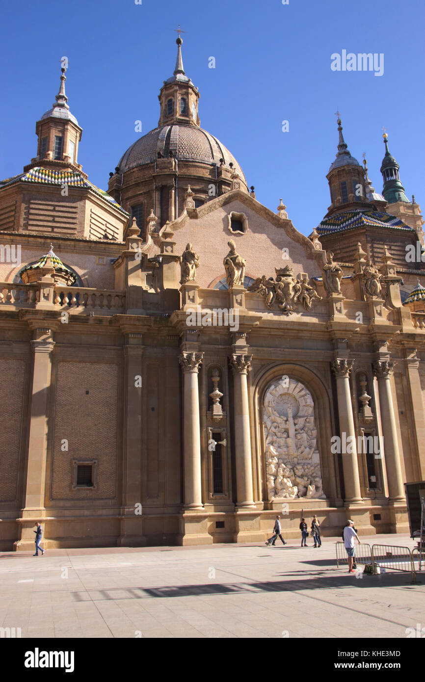 Basílica de Nuestra Señora del Pilar Zaragoza Spagna Foto Stock
