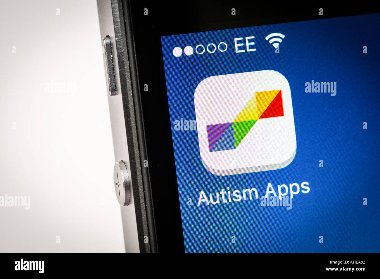 L'autismo app app su un iPhone Foto Stock