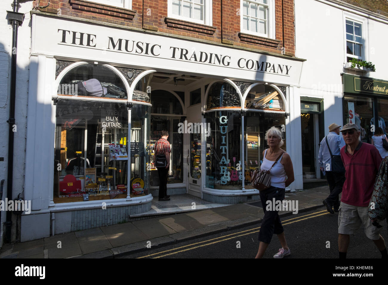 La società di trading musicale, al largo della High Street. Rye, East Sussex, Regno Unito Foto Stock