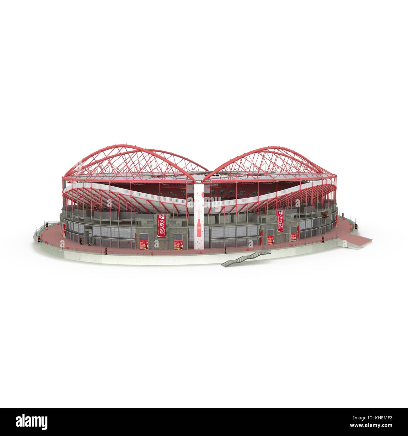 Stadium Estadio da Luz isolato su bianco 3d illustrazione Foto Stock