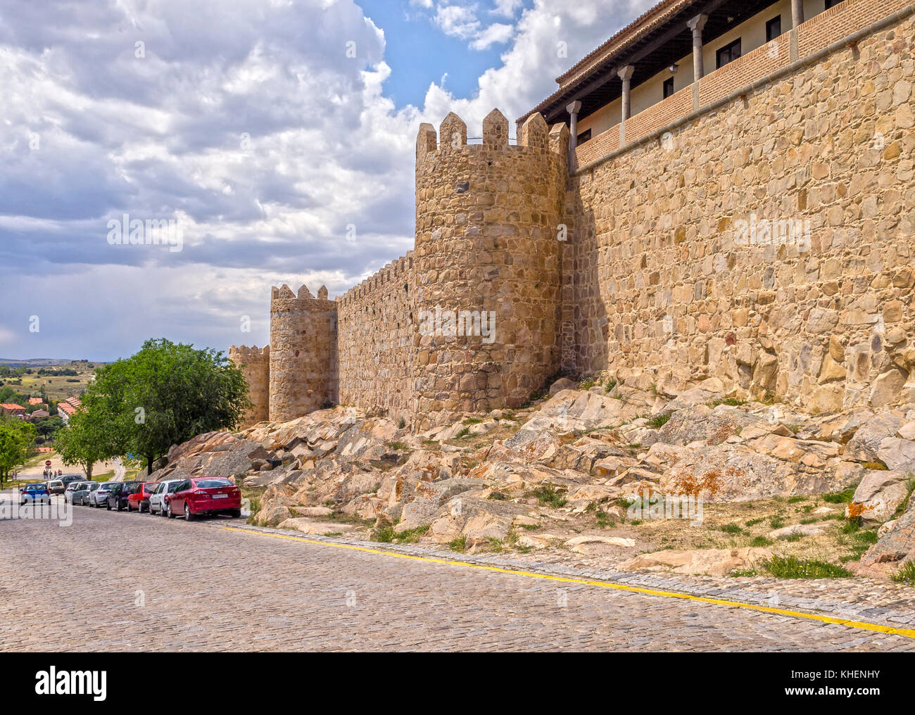 Muralla de Ávila. Castilla León. España Foto Stock