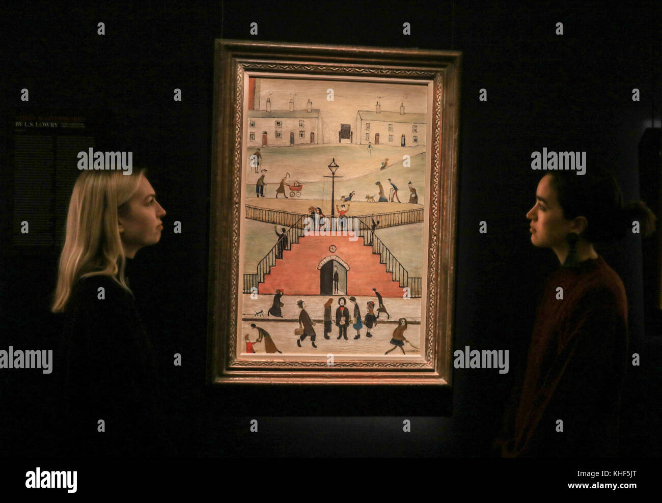 Londra Regno Unito. 17 novembre 2017. Il ls lowry opere d'arte ."le fasi'1962, olio su tela (est £800,000-1,200,000)sulla moderna & post guerra british art auction a sothebys london credit: amer ghazzal/alamy live news Foto Stock