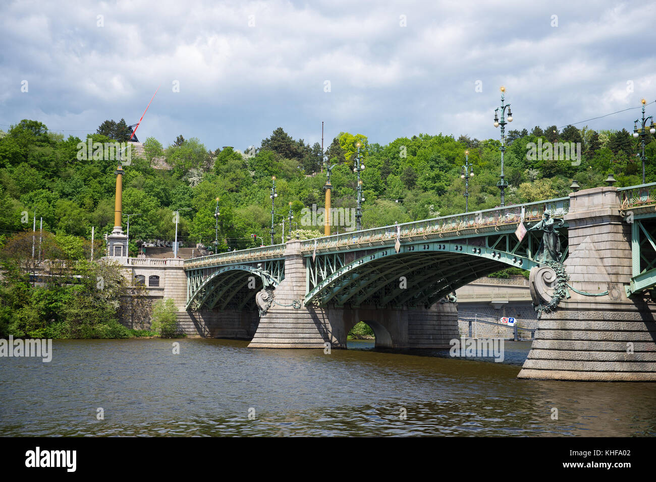 Cech ponte di Praga Foto Stock