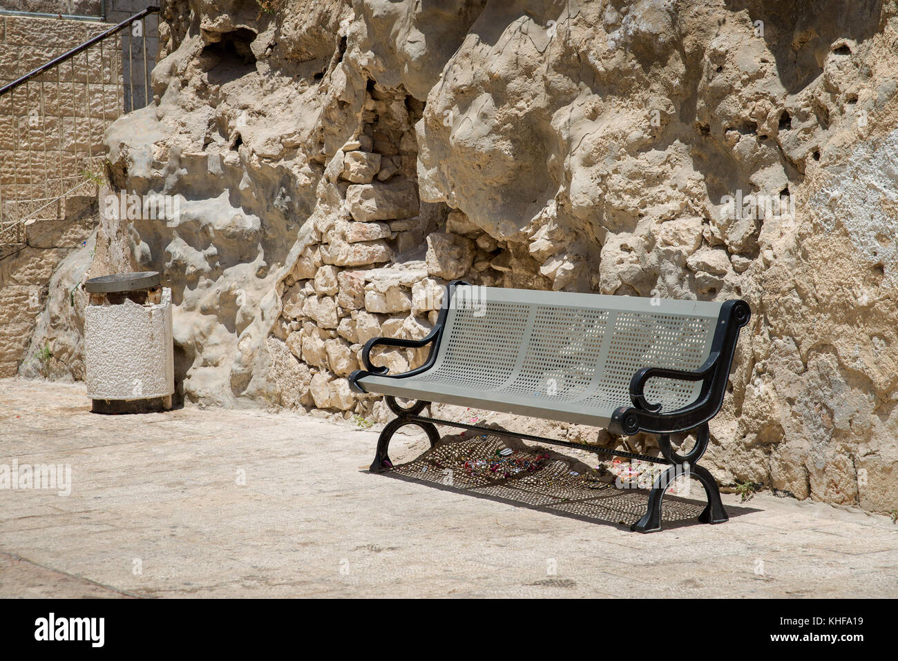 Banco in Gerusalemme Foto Stock