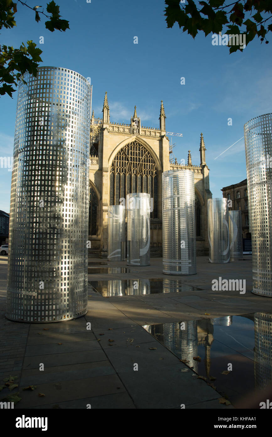 Camera Urban da Pezo von Ellrichshausen e Felice Varini, Trinity Square, Ministro dello scafo, Hull, Inghilterra Foto Stock