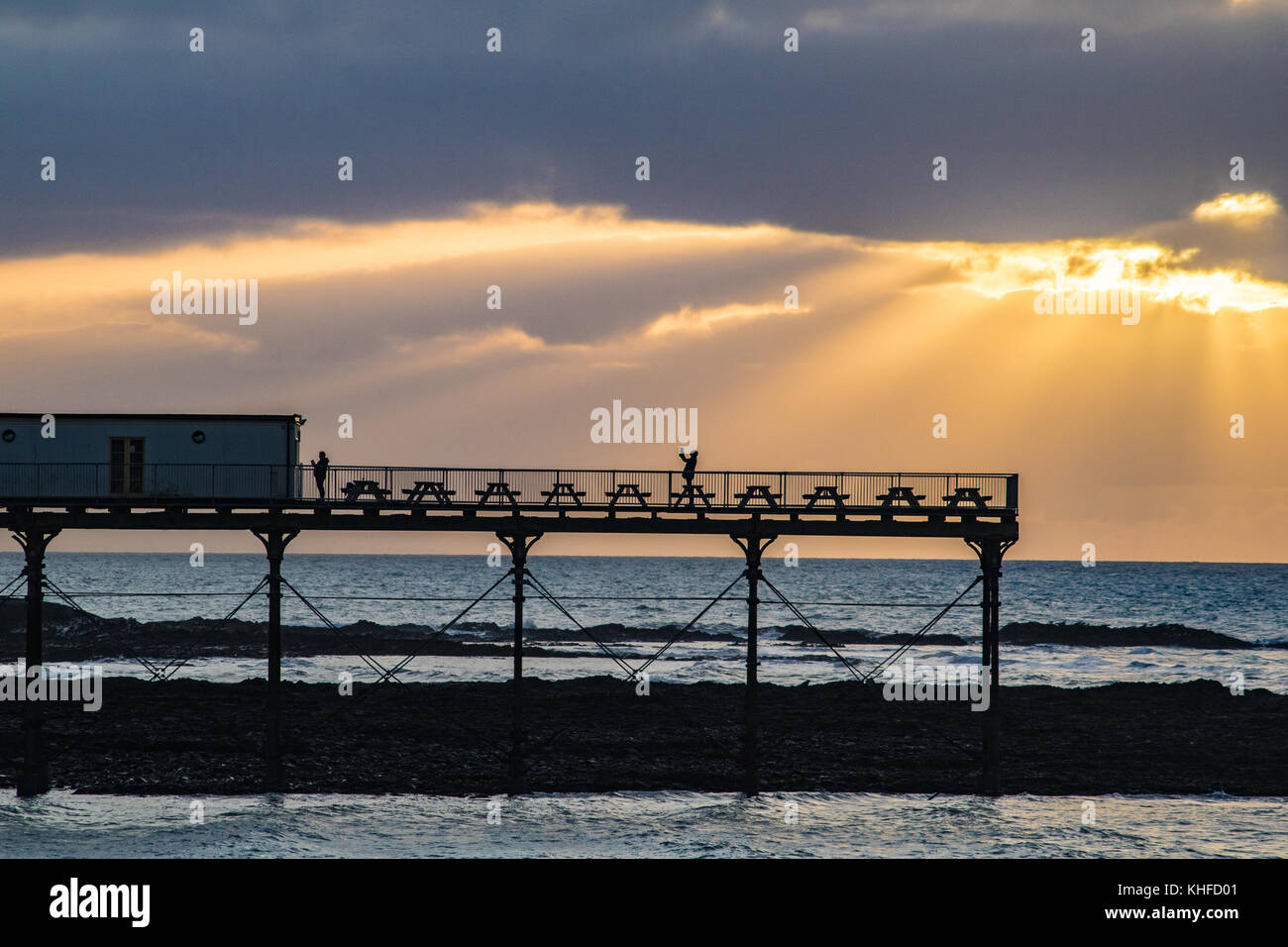 Aberystwyth è pier Foto Stock