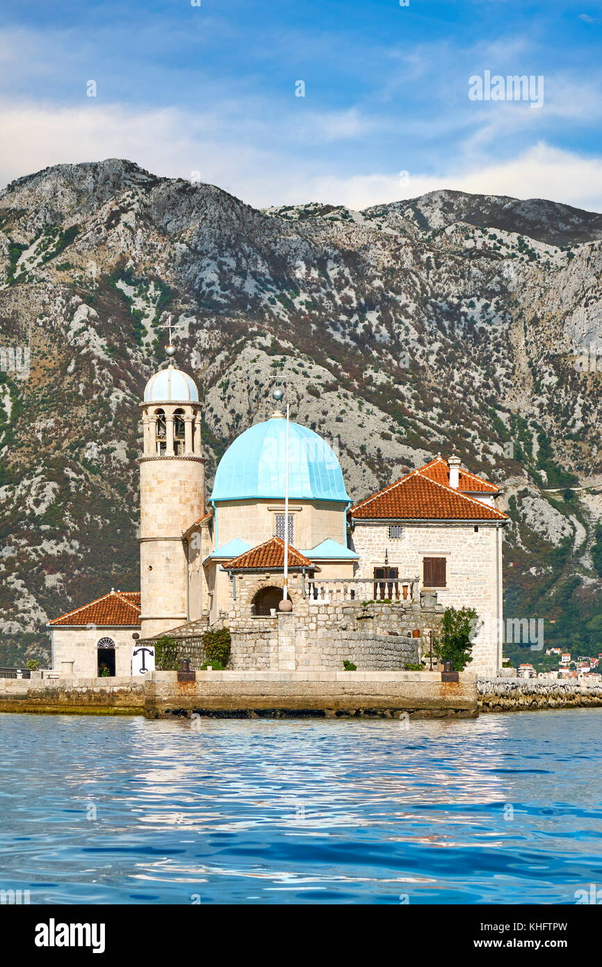 La Chiesa di Nostra Signora delle rocce, Perast, Montenegro Foto Stock